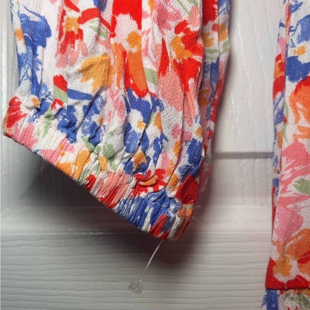 L*Space Floral Cover-Up Mini Dress- Size Small - Picture 7 of 8